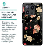 Black Spring Floral Glass Case for Mi 13 Pro