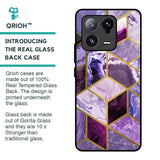 Purple Rhombus Marble Glass Case for Mi 13 Pro