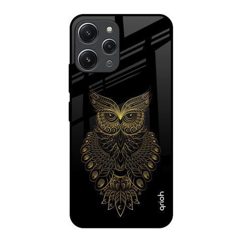Golden Owl Redmi 12 Glass Back Cover Online