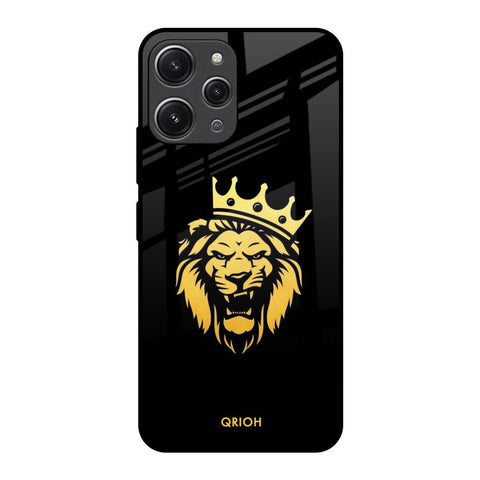 Lion The King Redmi 12 Glass Back Cover Online