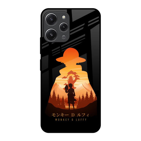 Luffy One Piece Redmi 12 Glass Back Cover Online