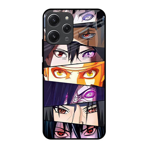 Anime Eyes Redmi 12 Glass Back Cover Online