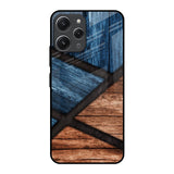 Wooden Tiles Redmi 12 Glass Back Cover Online