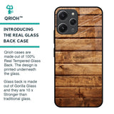 Wooden Planks Glass Case for Redmi 12