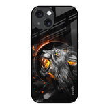 Aggressive Lion iPhone 15 Glass Back Cover Online