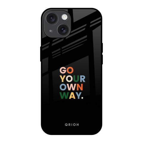 Go Your Own Way iPhone 15 Glass Back Cover Online