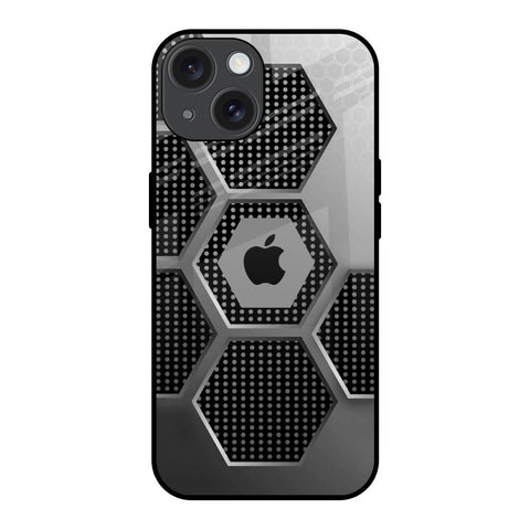 Hexagon Style iPhone 15 Glass Back Cover Online