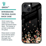 Floating Floral Print Glass Case for iPhone 15