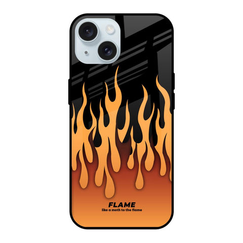 Fire Flame iPhone 15 Glass Back Cover Online