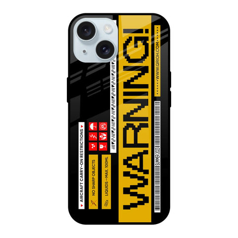 Aircraft Warning iPhone 15 Glass Back Cover Online