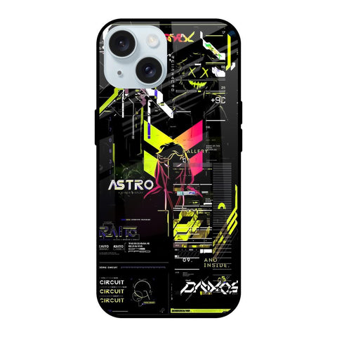 Astro Glitch iPhone 15 Glass Back Cover Online