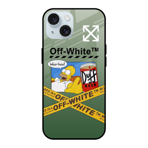 Duff Beer iPhone 15 Glass Back Cover Online