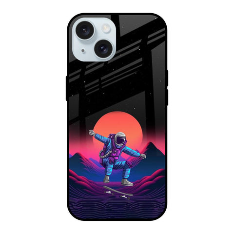 Retro Astronaut iPhone 15 Glass Back Cover Online