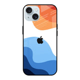 Wavy Color Pattern iPhone 15 Glass Back Cover Online