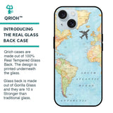 Travel Map Glass Case for iPhone 15