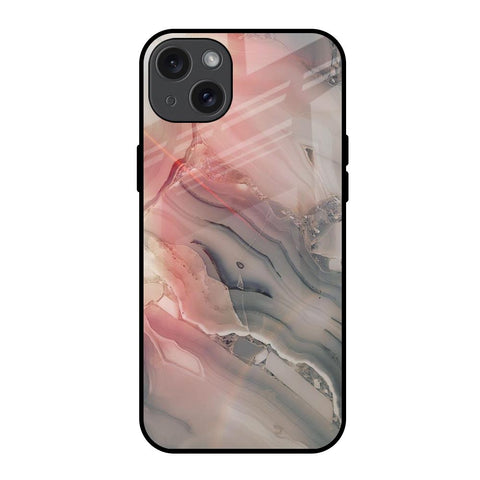 Pink And Grey Marble iPhone 15 Plus Glass Back Cover Online