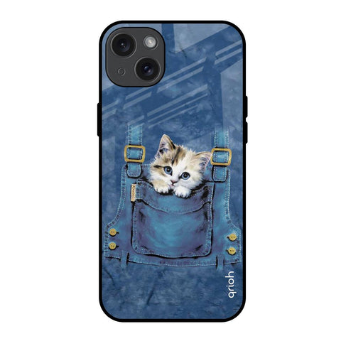 Kitty In Pocket iPhone 15 Plus Glass Back Cover Online