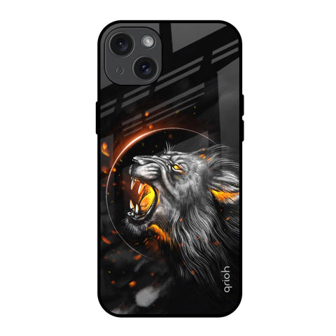 Aggressive Lion iPhone 15 Plus Glass Back Cover Online