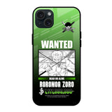 Zoro Wanted iPhone 15 Plus Glass Back Cover Online