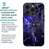 Techno Color Pattern Glass Case For iPhone 15 Pro