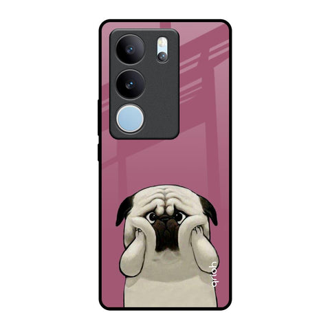 Funny Pug Face Vivo V29 5G Glass Back Cover Online