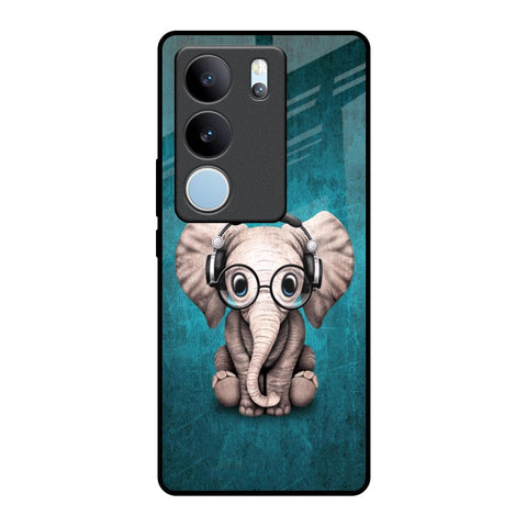 Adorable Baby Elephant Vivo V29 5G Glass Back Cover Online