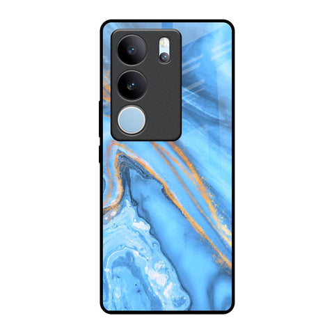 Vibrant Blue Marble Vivo V29 5G Glass Back Cover Online