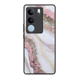 Pink & Gold Gllitter Marble Vivo V29 5G Glass Back Cover Online