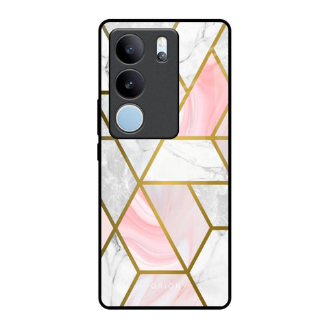 Geometrical Marble Vivo V29 5G Glass Back Cover Online