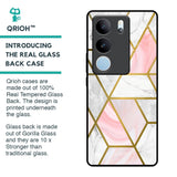 Geometrical Marble Glass Case for Vivo V29 5G