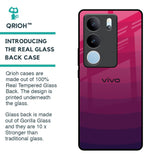 Wavy Pink Pattern Glass Case for Vivo V29 5G