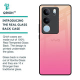 Pastel Pink Gradient Glass Case For Vivo V29 5G