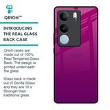 Magenta Gradient Glass Case For Vivo V29 5G