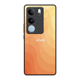 Orange Curve Pattern Vivo V29 Pro 5G Glass Back Cover Online
