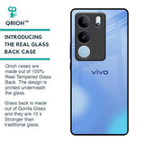 Vibrant Blue Texture Glass Case for Vivo V29 Pro 5G