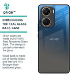 Blue Grey Ombre Glass Case for Vivo V29e 5G
