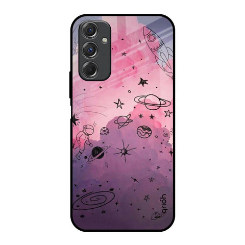 Space Doodles Samsung Galaxy F34 5G Glass Back Cover Online