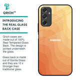 Orange Curve Pattern Glass Case for Samsung Galaxy F34 5G