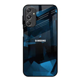 Polygonal Blue Box Samsung Galaxy M34 5G Glass Back Cover Online