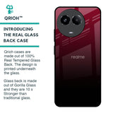 Wine Red Glass Case For Realme 11 5G