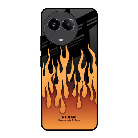 Fire Flame Realme 11x 5G Glass Back Cover Online