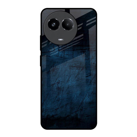 Dark Blue Grunge Realme 11x 5G Glass Back Cover Online