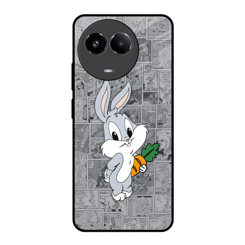 Cute Baby Bunny Realme 11x 5G Glass Back Cover Online