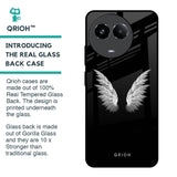 White Angel Wings Glass Case for Realme 11x 5G