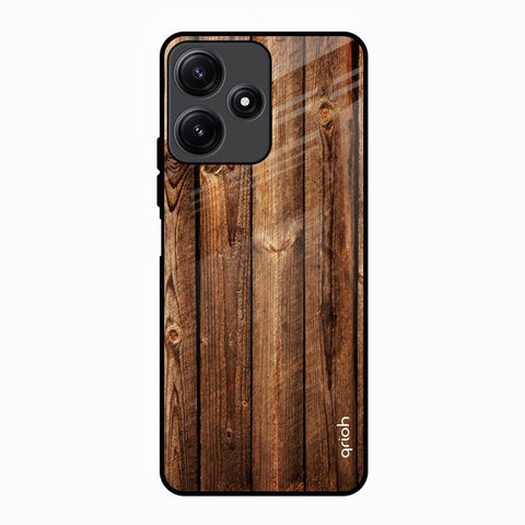 Timber Printed Poco M6 Pro 5G Glass Back Cover Online