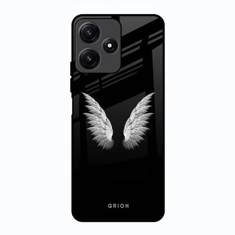 White Angel Wings Poco M6 Pro 5G Glass Back Cover Online