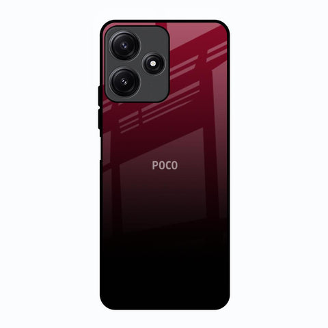 Wine Red Poco M6 Pro 5G Glass Back Cover Online