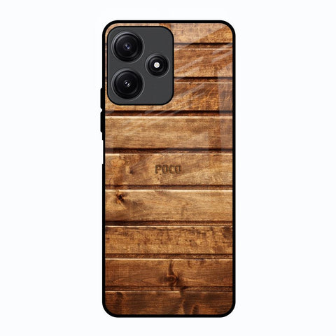 Wooden Planks Poco M6 Pro 5G Glass Back Cover Online