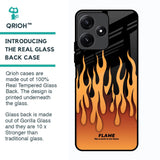 Fire Flame Glass Case for Poco M6 Pro 5G