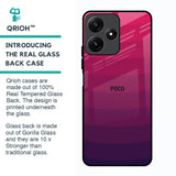 Wavy Pink Pattern Glass Case for Poco M6 Pro 5G